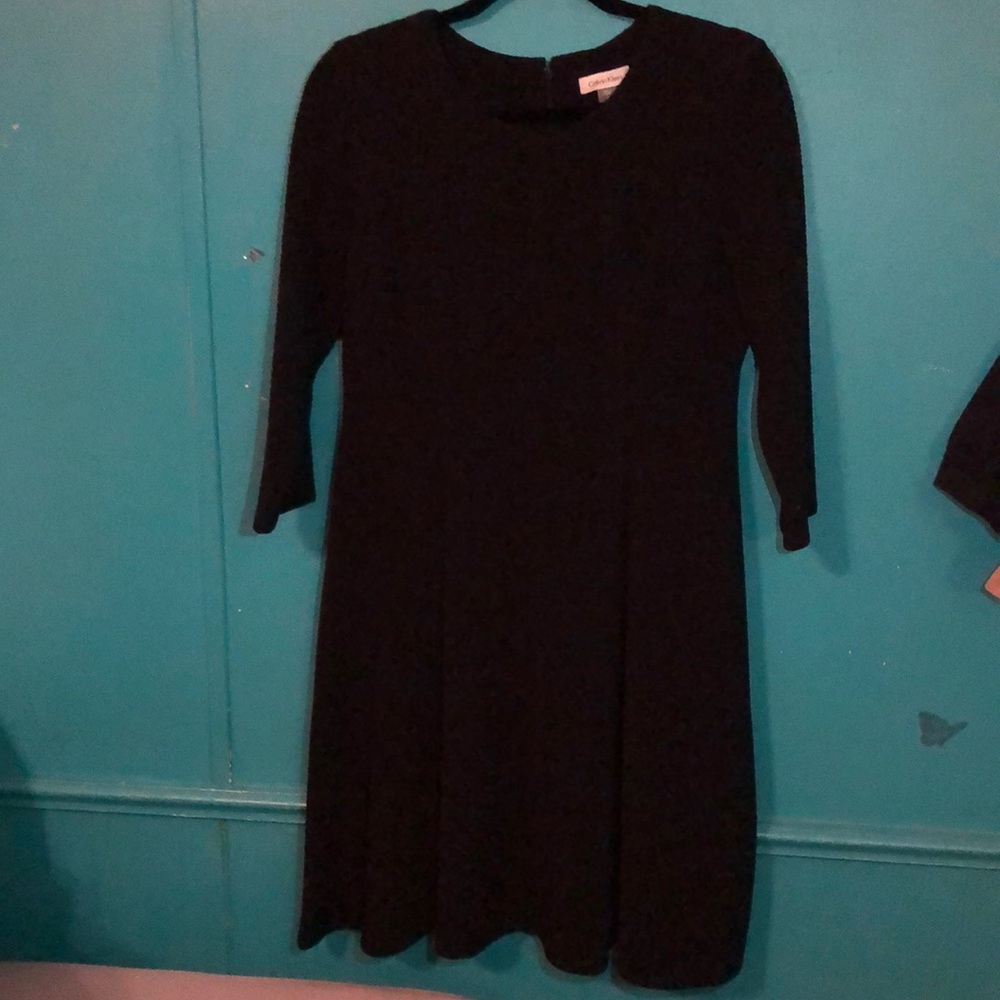 Calvin Klein Black Ribbed Dress